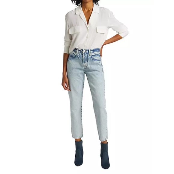 NEW Frame Le Original High Rise Straight Fit Jean Ankle Richlake Women's Size 27 - Picture 3 of 12